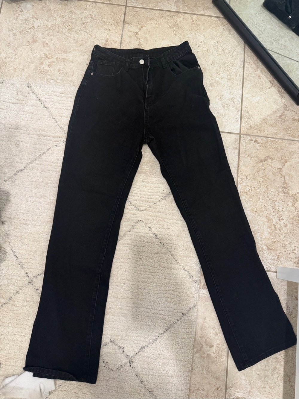 SHEIN Black Women’s Jeans - High Waist Straight Leg